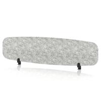 Sch! Acoustic Desktop Screen - Oblong - 1600 x 400mm - Pebble Light Grey