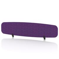 Sch! Acoustic Desktop Screen - Oblong - 1800 x 400mm - Plum Purple