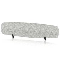 Sch! Acoustic Desktop Screen - Oblong - 1800 x 400mm - Pebble Light Grey