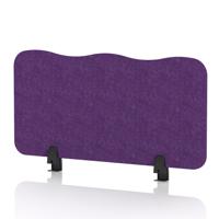 Sch! Acoustic Desktop Screen - Wave - 800 x 400mm - Plum Purple