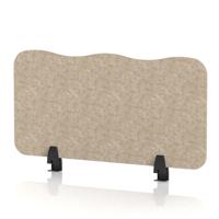 Sch! Acoustic Desktop Screen - Wave - 800 x 400mm - Oatmeal Beige