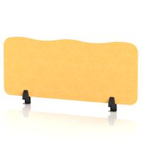 Sch! Acoustic Desktop Screen - Wave - 1000 x 400mm - Buttercup Yellow