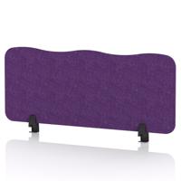 Sch! Acoustic Desktop Screen - Wave - 1000 x 400mm - Plum Purple