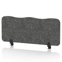 Sch! Acoustic Desktop Screen - Wave - 1000 x 400mm - Graphite Charcoal