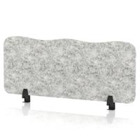 Sch! Acoustic Desktop Screen - Wave - 1000 x 400mm - Pebble Light Grey