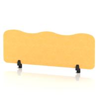 Sch! Acoustic Desktop Screen - Wave - 1200 x 400mm - Buttercup Yellow