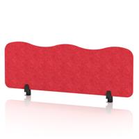 Sch! Acoustic Desktop Screen - Wave - 1200 x 400mm - Poppy Red