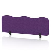 Sch! Acoustic Desktop Screen - Wave - 1200 x 400mm - Plum Purple