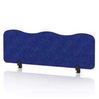 Sch! Acoustic Desktop Screen - Wave - 1200 x 400mm - Cobalt Blue