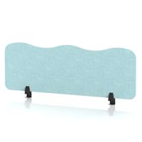 Sch! Acoustic Desktop Screen - Wave - 1200 x 400mm - Sky Light Blue
