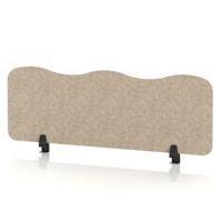 Sch! Acoustic Desktop Screen - Wave - 1200 x 400mm - Oatmeal Beige