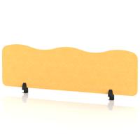Sch! Acoustic Desktop Screen - Wave - 1400 x 400mm - Buttercup Yellow