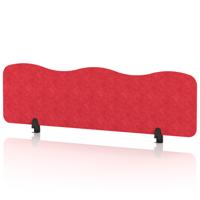 Sch! Acoustic Desktop Screen - Wave - 1400 x 400mm - Poppy Red