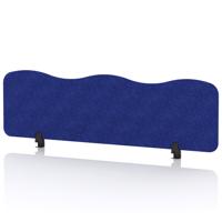Sch! Acoustic Desktop Screen - Wave - 1400 x 400mm - Cobalt Blue