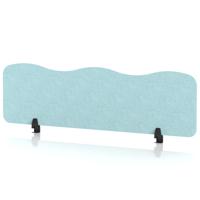 Sch! Acoustic Desktop Screen - Wave - 1400 x 400mm - Sky Light Blue