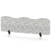 Sch! Acoustic Desktop Screen - Wave - 1400 x 400mm - Pebble Light Grey