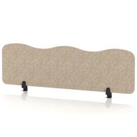Sch! Acoustic Desktop Screen - Wave - 1400 x 400mm - Oatmeal Beige