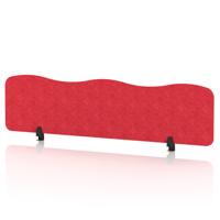 Sch! Acoustic Desktop Screen - Wave - 1600 x 400mm - Poppy Red