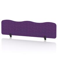 Sch! Acoustic Desktop Screen - Wave - 1600 x 400mm - Plum Purple