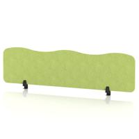 Sch! Acoustic Desktop Screen - Wave - 1600 x 400mm - Lime Green