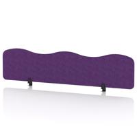 Sch! Acoustic Desktop Screen - Wave - 1800 x 400mm - Plum Purple