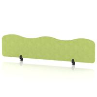 Sch! Acoustic Desktop Screen - Wave - 1800 x 400mm - Lime Green