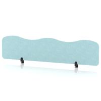 Sch! Acoustic Desktop Screen - Wave - 1800 x 400mm - Sky Light Blue