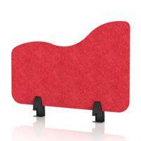 Sch! Acoustic Desktop Side Screen - Wave - 600 x 400mm - Poppy Red