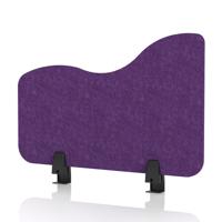 Sch! Acoustic Desktop Side Screen - Wave - 600 x 400mm - Plum Purple