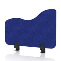 Sch! Acoustic Desktop Side Screen - Wave - 600 x 400mm - Cobalt Blue