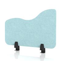 Sch! Acoustic Desktop Side Screen - Wave - 600 x 400mm - Sky Light Blue