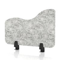 Sch! Acoustic Desktop Side Screen - Wave - 600 x 400mm - Pebble Light Grey