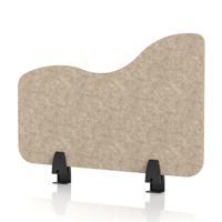 Sch! Acoustic Desktop Side Screen - Wave - 600 x 400mm - Oatmeal Beige
