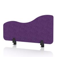Sch! Acoustic Desktop Side Screen - Wave - 800 x 400mm - Plum Purple