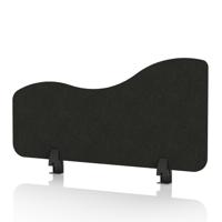 Sch! Acoustic Desktop Side Screen - Wave - 800 x 400mm - Raven Black
