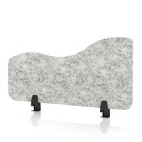 Sch! Acoustic Desktop Side Screen - Wave - 800 x 400mm - Pebble Light Grey