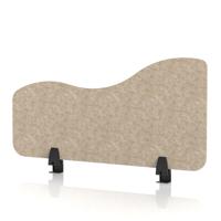Sch! Acoustic Desktop Side Screen - Wave - 800 x 400mm - Oatmeal Beige