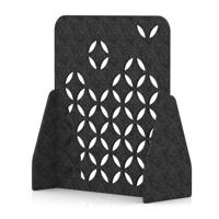 Sch! Acoustic Floor Standing Screen - Petal - Graphite Charcoal - 1400mm