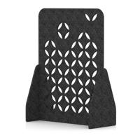 Sch! Acoustic Floor Standing Screen - Petal - Graphite Charcoal - 1600mm