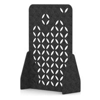 Sch! Acoustic Floor Standing Screen - Petal - Graphite Charcoal - 1800mm