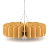 Sch! Acoustic Ceiling Baffles - Shade - Type A - 600mm Wide x 150mm High - Buttercup Yellow