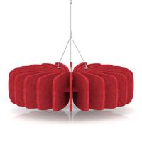 Sch! Acoustic Ceiling Baffles - Shade - Type A - 600mm Wide x 150mm High - Poppy Red