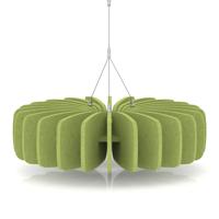 Sch! Acoustic Ceiling Baffles - Shade - Type A - 600mm Wide x 150mm High - Lime Green