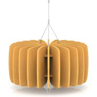 Sch! Acoustic Ceiling Baffles - Shade - Type A - 600mm Wide x 300mm High - Buttercup Yellow