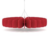 Sch! Acoustic Ceiling Baffles - Shade - Type A - 900mm Wide x 150mm High - Poppy Red