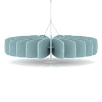 Sch! Acoustic Ceiling Baffles - Shade - Type A - 900mm Wide x 150mm High - Sky Light Blue