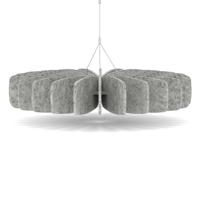 Sch! Acoustic Ceiling Baffles - Shade - Type A - 900mm Wide x 150mm High - Pebble Light Grey