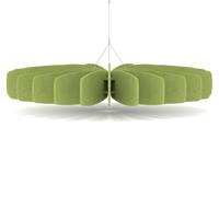 Sch! Acoustic Ceiling Baffles - Shade - Type A - 1200mm Wide x 150mm High - Lime Green