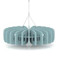 Sch! Acoustic Ceiling Baffles - Shade - Type B - 600mm Wide x 150mm High - Sky Light Blue