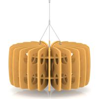 Sch! Acoustic Ceiling Baffles - Shade - Type B - 600mm Wide x 300mm High - Buttercup Yellow